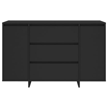 Sideboard with 3 Drawers Black 120x41x75 cm Engineered Wood