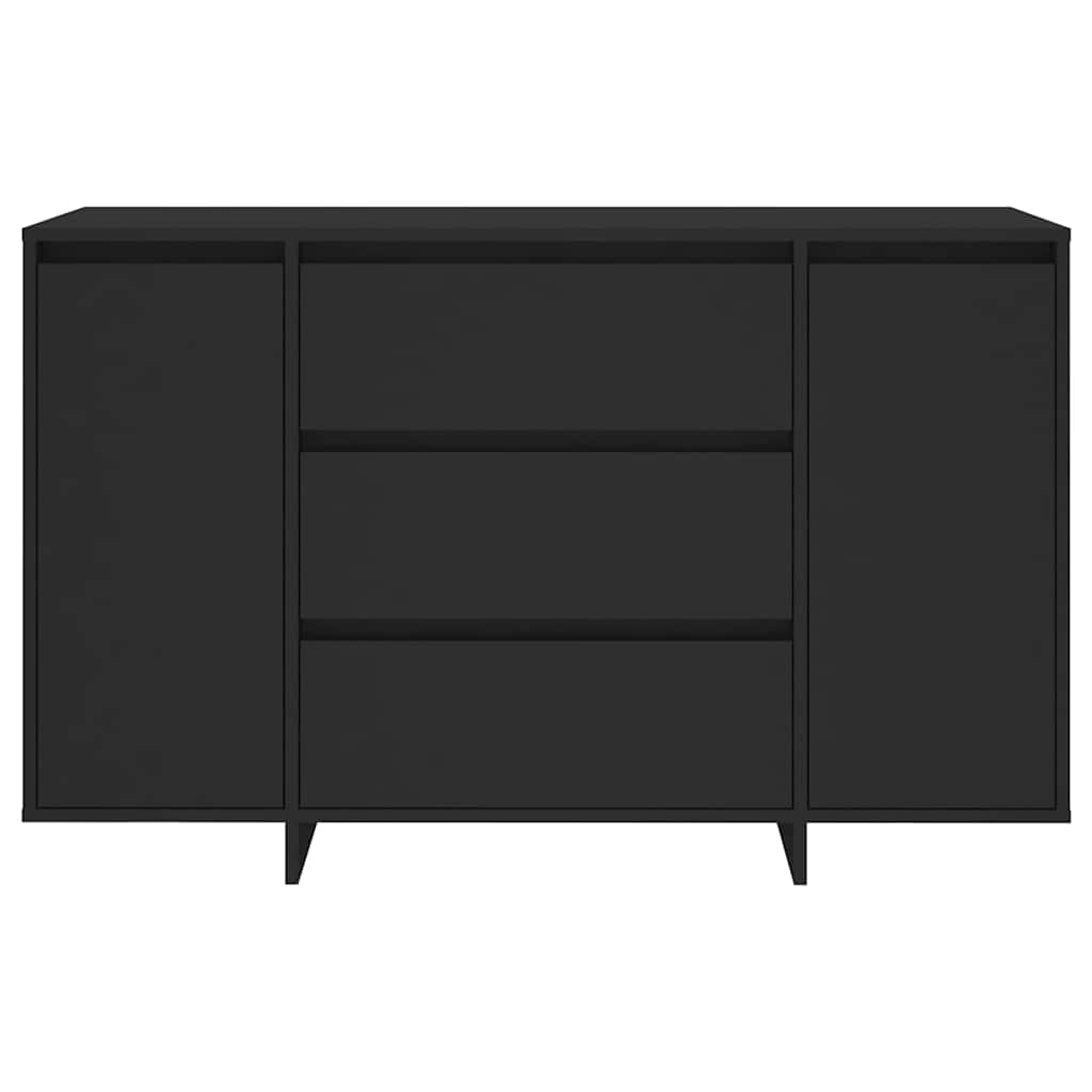 Sideboard with 3 Drawers Black 120x41x75 cm Engineered Wood