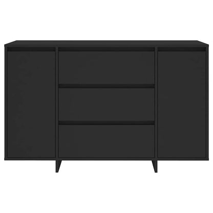 Sideboard with 3 Drawers Black 120x41x75 cm Engineered Wood