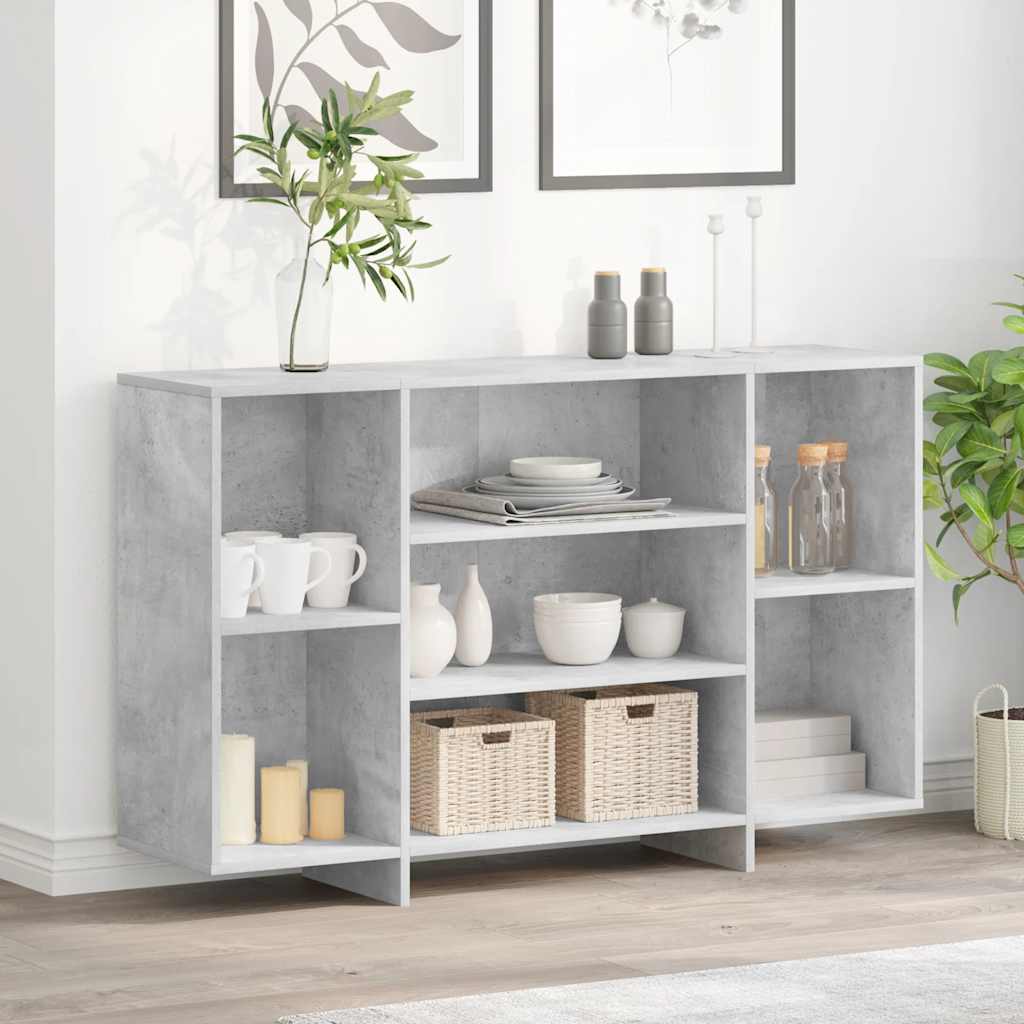 Sideboard Concrete Grey 120x30x75 cm Engineered Wood