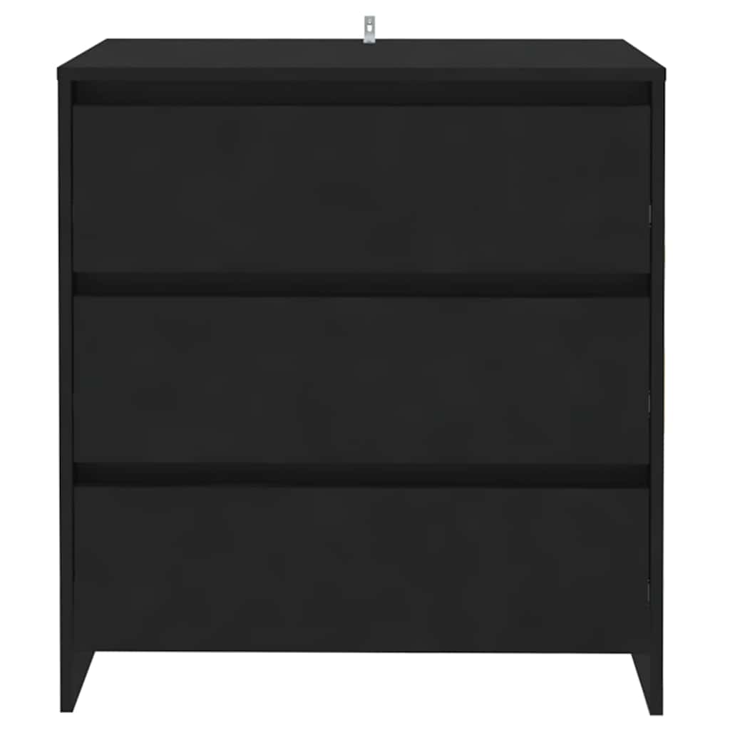 809747 vidaXL Sideboard Black 70x41x75 cm Engineered Wood