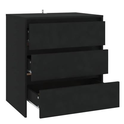 809747 vidaXL Sideboard Black 70x41x75 cm Engineered Wood