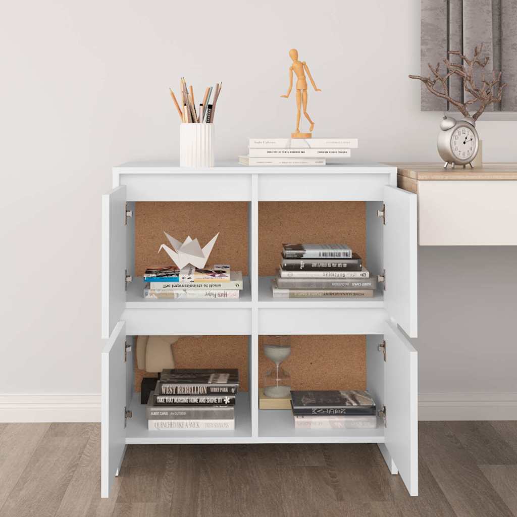 809764 vidaXL Sideboard White 70x41x75 cm Engineered Wood