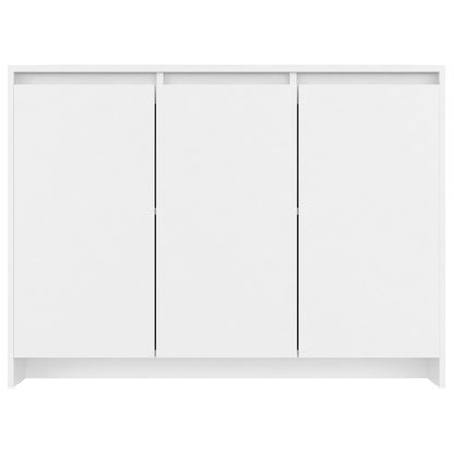 Sideboard White 102x33x75 cm Engineered Wood