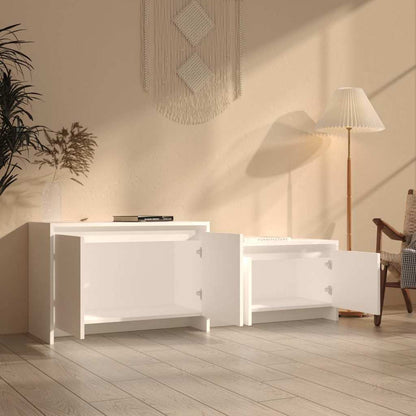 809809 vidaXL TV Cabinet White 146,5x35x50 cm Engineered Wood