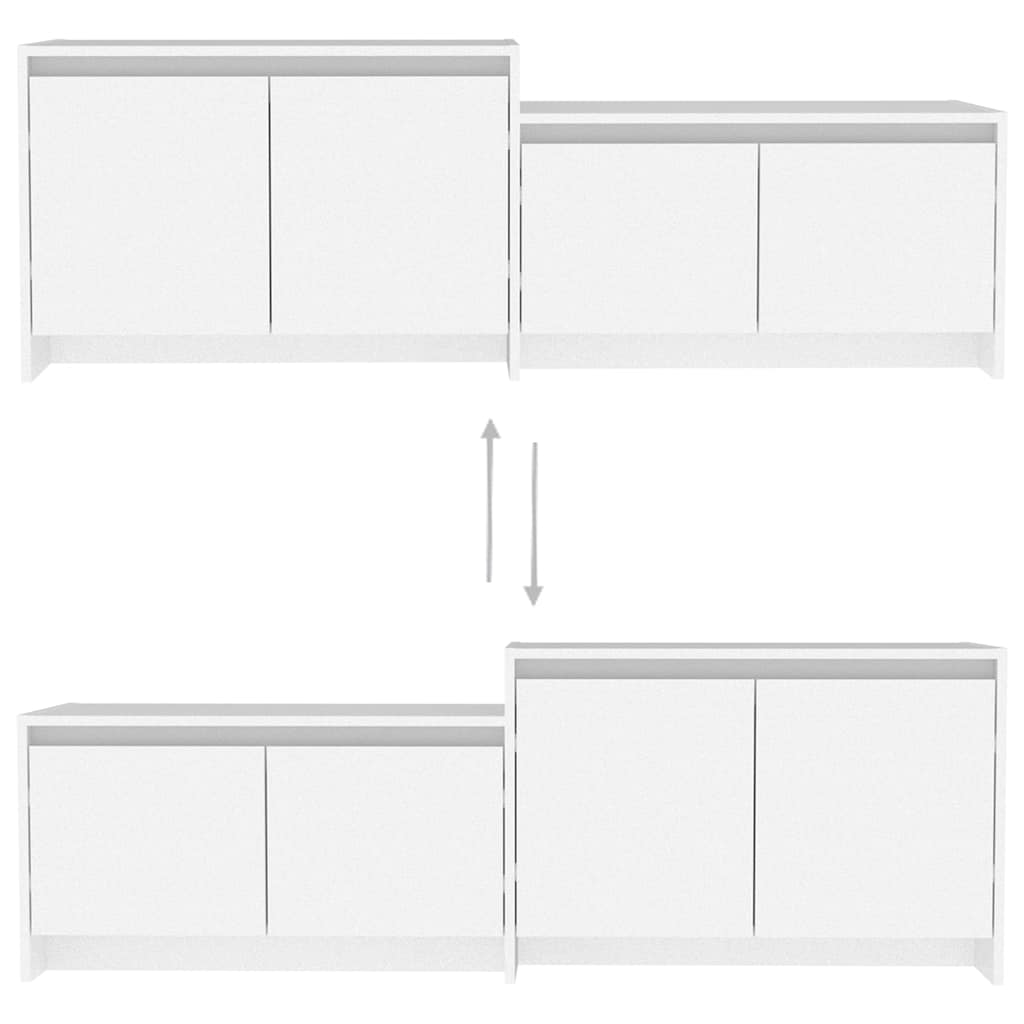 809809 vidaXL TV Cabinet White 146,5x35x50 cm Engineered Wood