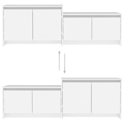809809 vidaXL TV Cabinet White 146,5x35x50 cm Engineered Wood