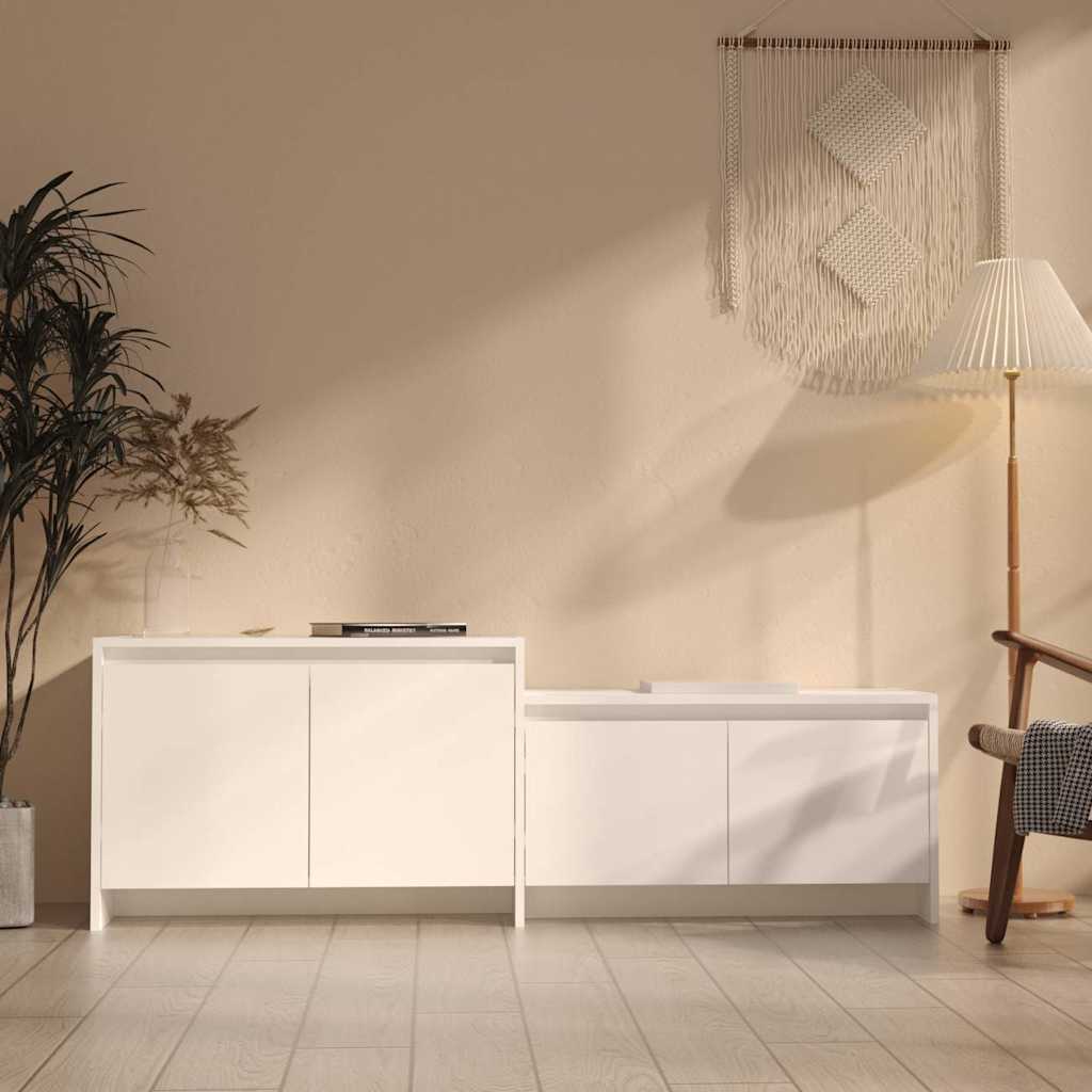 809809 vidaXL TV Cabinet White 146,5x35x50 cm Engineered Wood