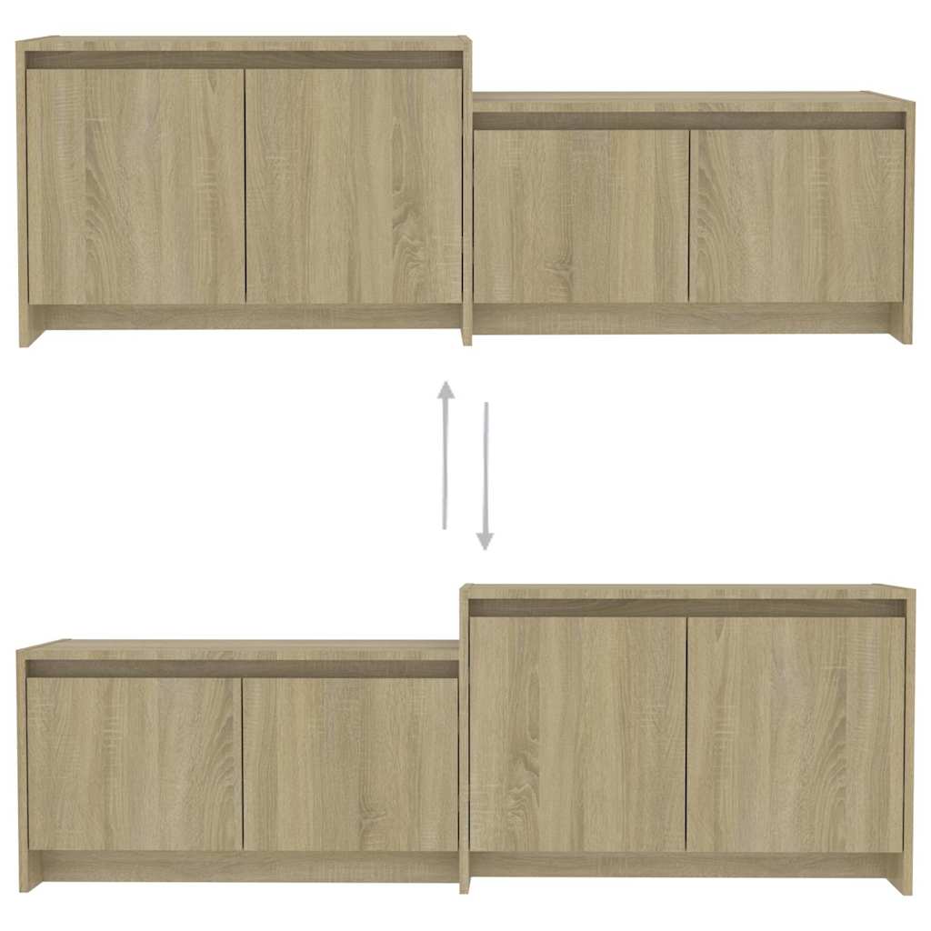 TV Cabinet Sonoma Oak 146,5x35x50 cm Engineered Wood