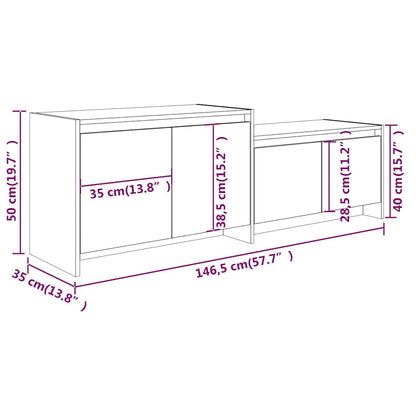 TV Cabinet Sonoma Oak 146,5x35x50 cm Engineered Wood