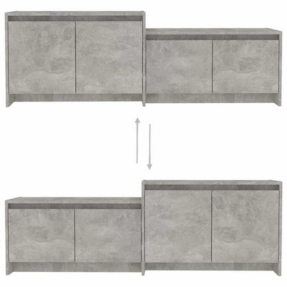 TV Cabinet Concrete Grey 146,5x35x50 cm Engineered Wood