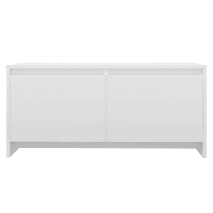 Coffee Table High Gloss White 90x50x41.5 cm Engineered Wood