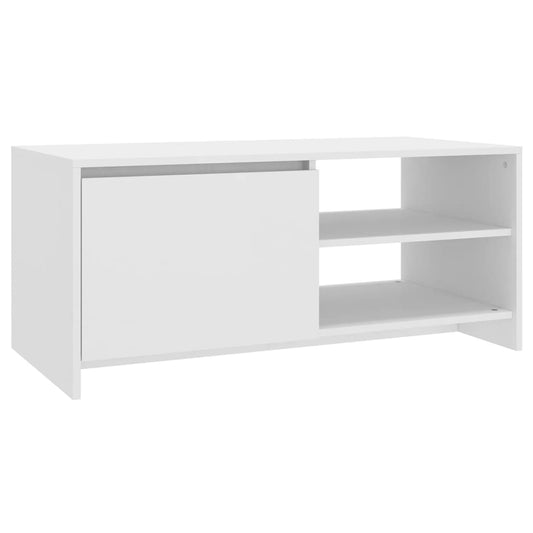 Coffee Table White 102x50x45 cm Engineered Wood