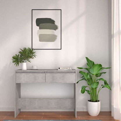 Console Table Concrete Grey 100x35x76,5 cm Engineered Wood