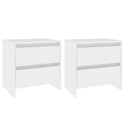 809846 vidaXL Bedside Cabinets 2 pcs White 45x34,5x44,5 cm Engineered Wood