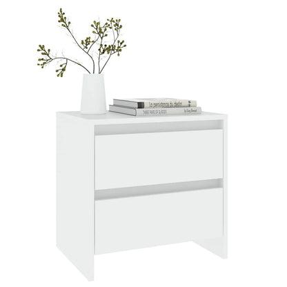 809846 vidaXL Bedside Cabinets 2 pcs White 45x34,5x44,5 cm Engineered Wood