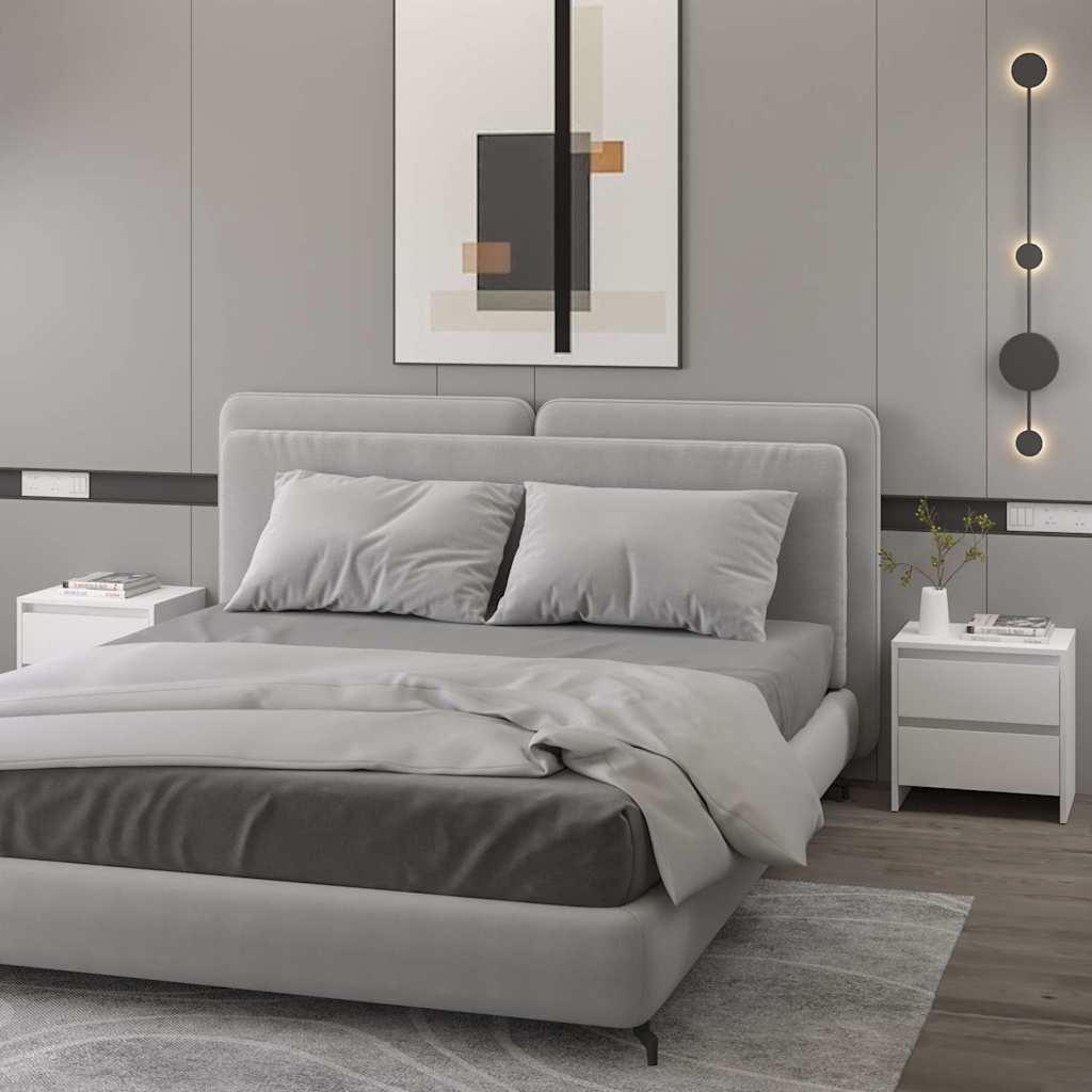 809846 vidaXL Bedside Cabinets 2 pcs White 45x34,5x44,5 cm Engineered Wood