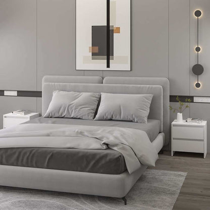 809846 vidaXL Bedside Cabinets 2 pcs White 45x34,5x44,5 cm Engineered Wood