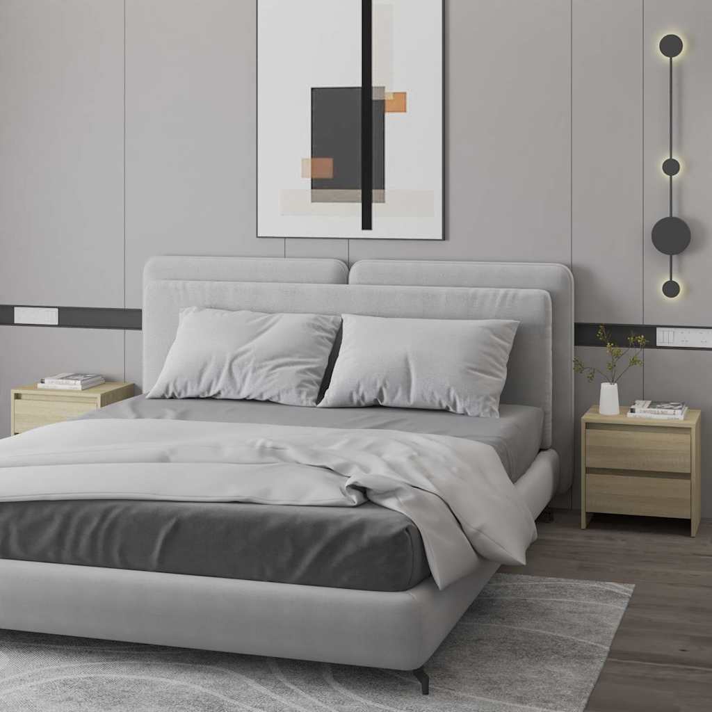 Bedside Cabinets 2 pcs Sonoma Oak 45x34.5x44.5 cm