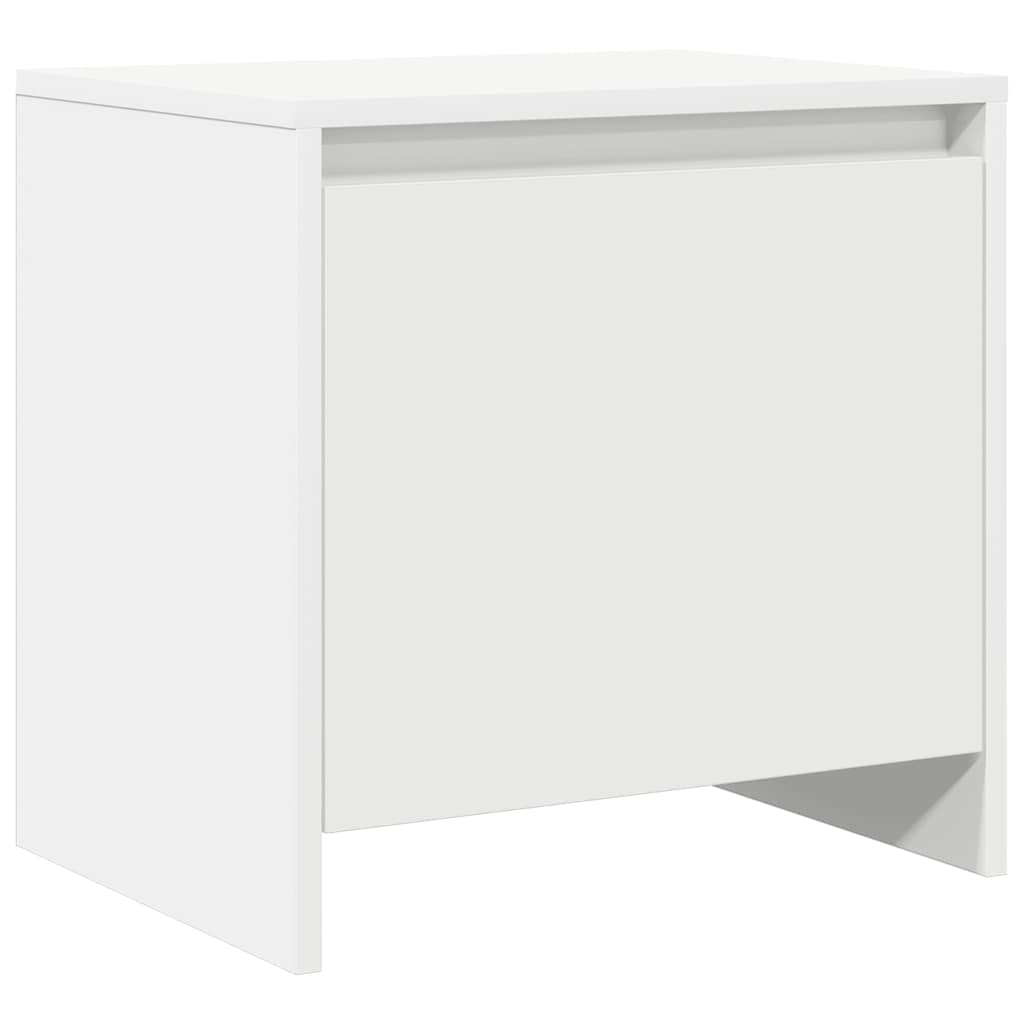 Bedside Cabinet White 45x34x44.5 cm Engineered Wood