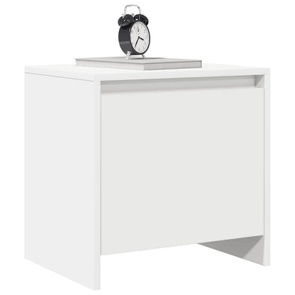Bedside Cabinet White 45x34x44.5 cm Engineered Wood