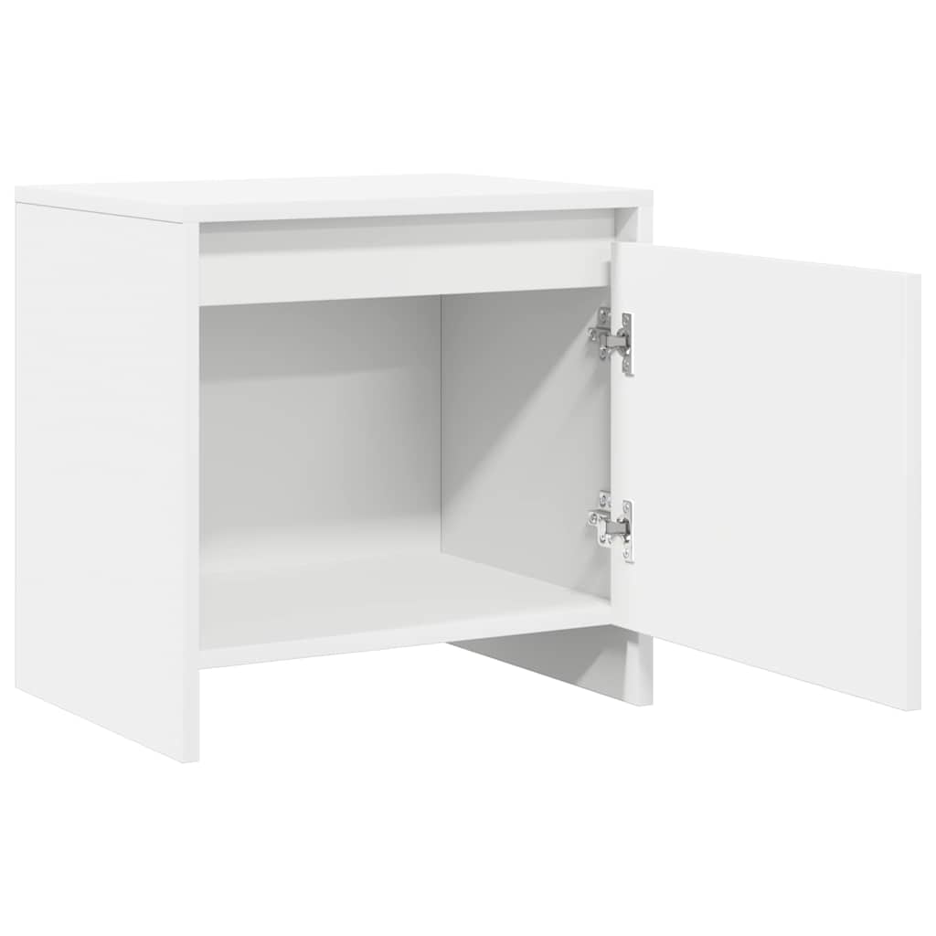 Bedside Cabinet White 45x34x44.5 cm Engineered Wood