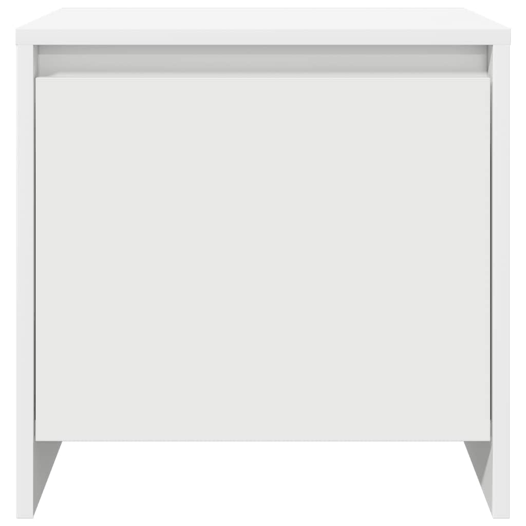 Bedside Cabinet White 45x34x44.5 cm Engineered Wood