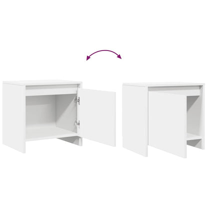 Bedside Cabinet White 45x34x44.5 cm Engineered Wood
