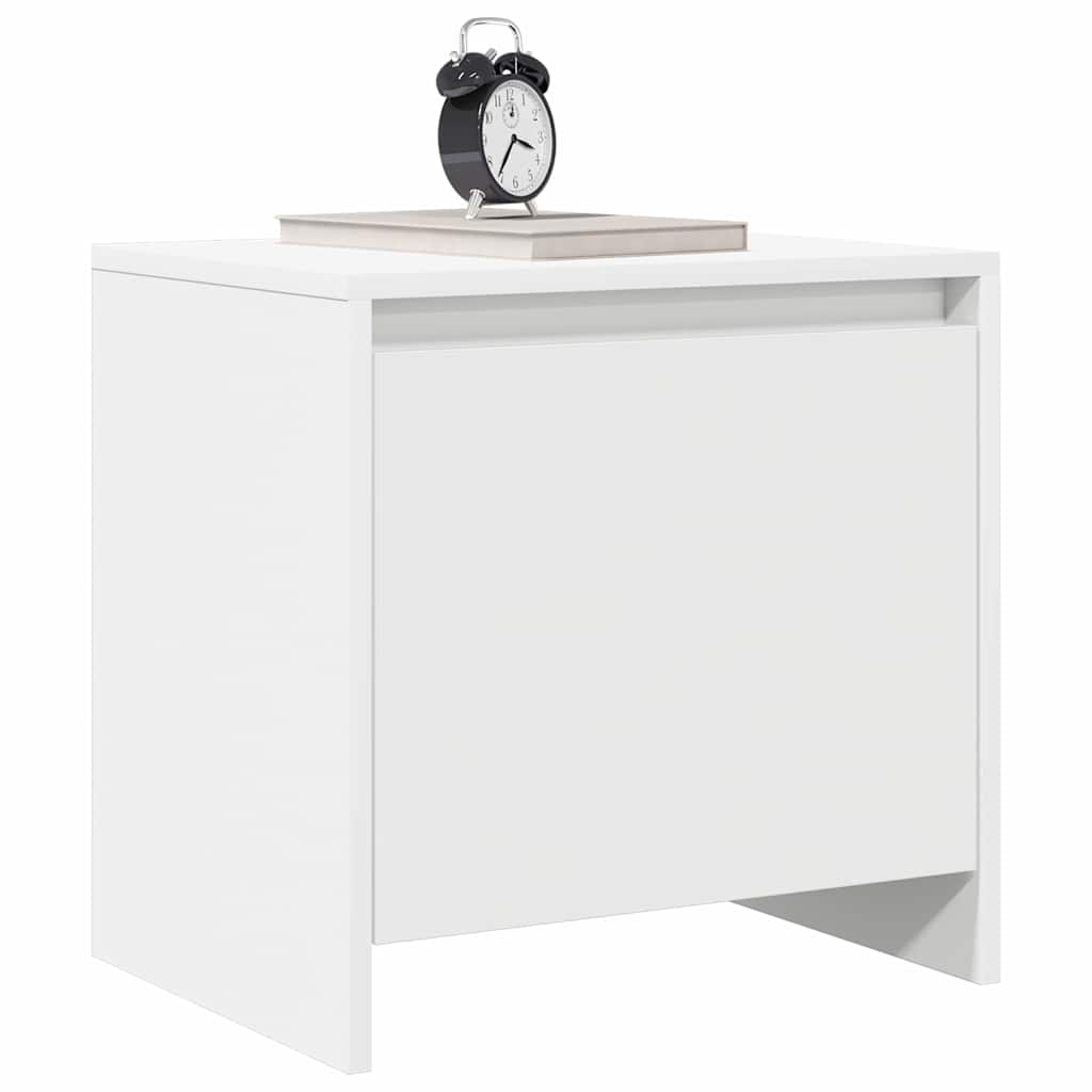 Bedside Cabinets 2 pcs White 45x34x44,5 cm Engineered Wood