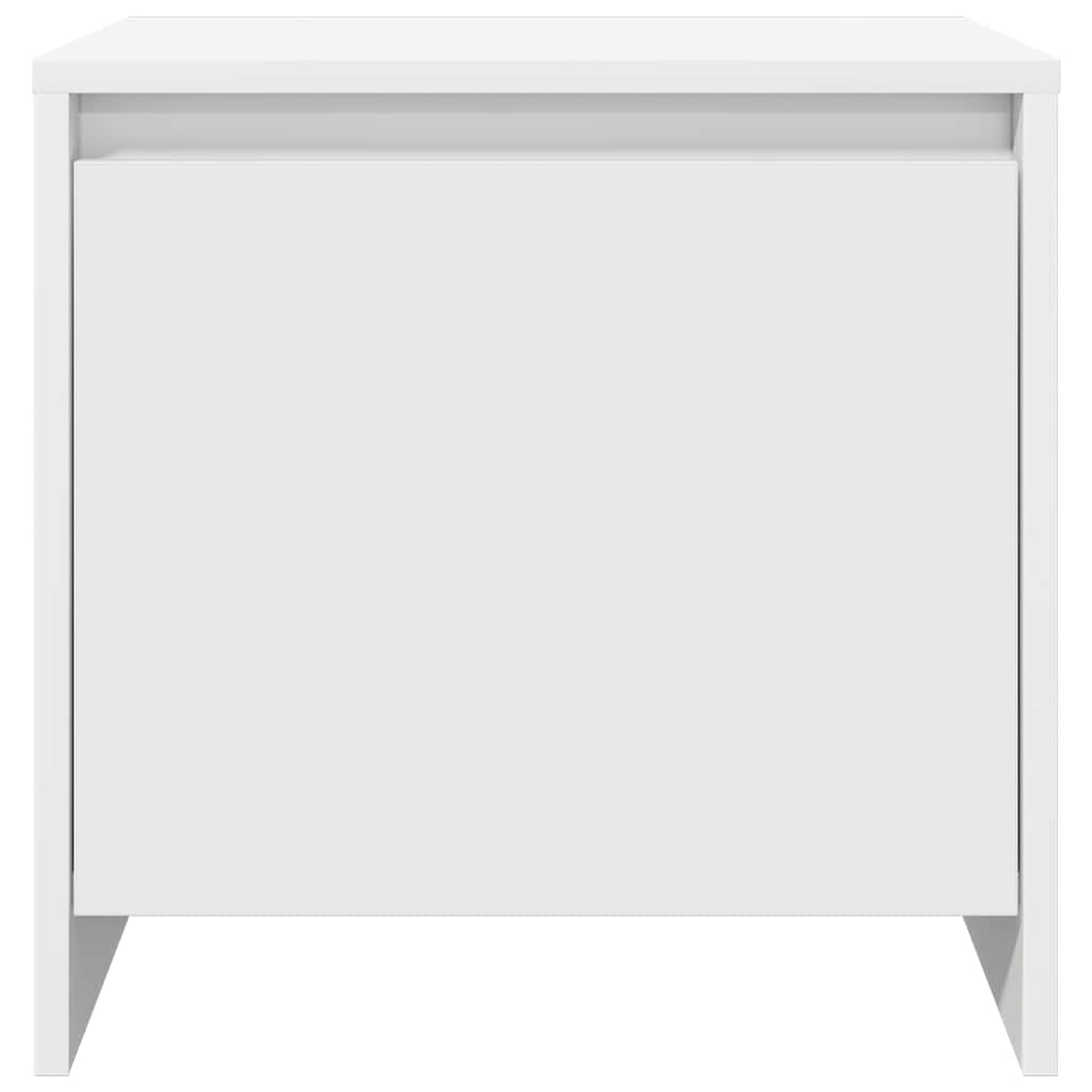 Bedside Cabinets 2 pcs White 45x34x44,5 cm Engineered Wood