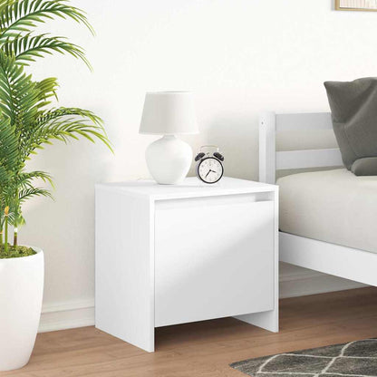 Bedside Cabinets 2 pcs White 45x34x44,5 cm Engineered Wood