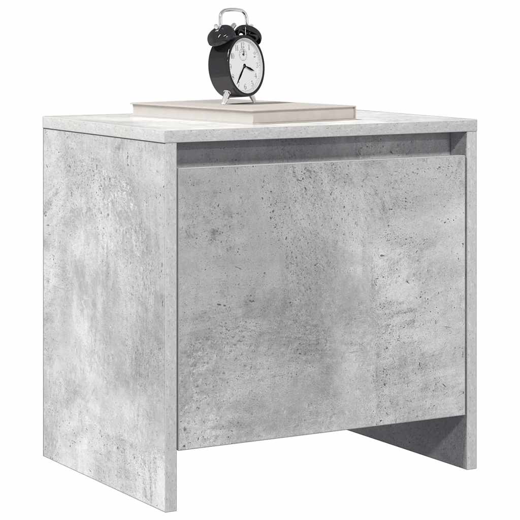 Bedside Cabinet Concrete Grey 45x34x44.5 cm Engineered Wood