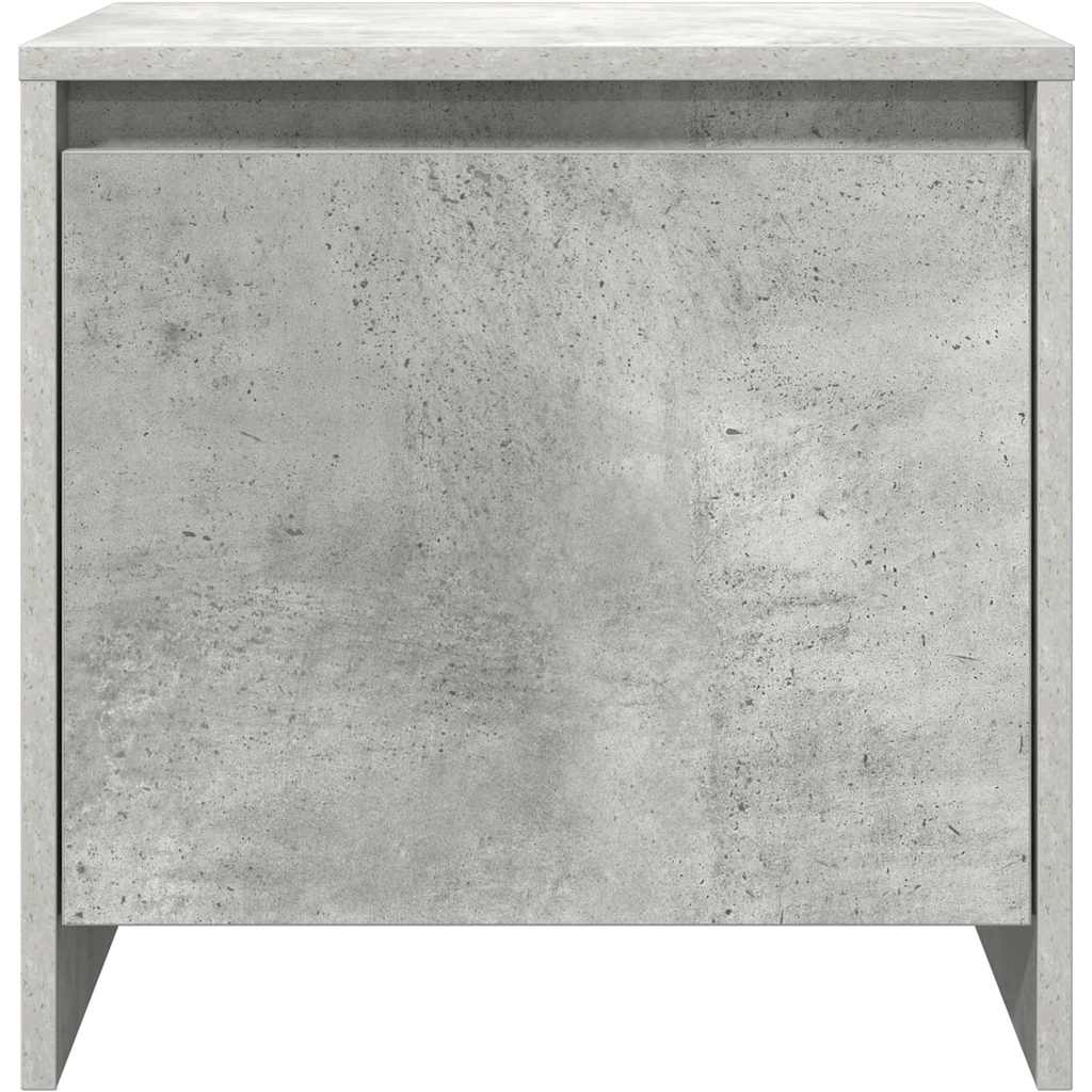 Bedside Cabinet Concrete Grey 45x34x44.5 cm Engineered Wood