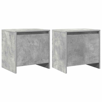 Bedside Cabinets 2 pcs Concrete Grey 45x34x44.5 cm Engineered Wood