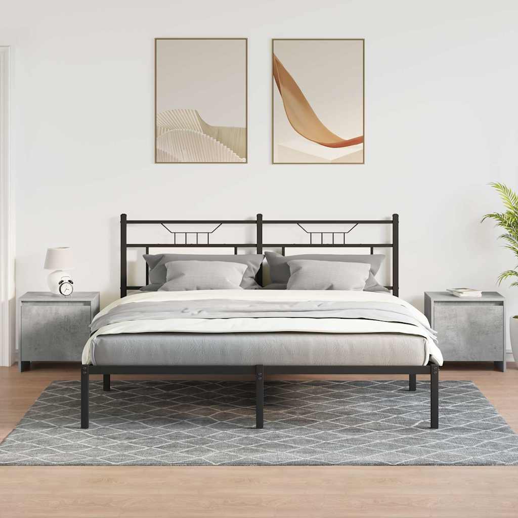 Bedside Cabinets 2 pcs Concrete Grey 45x34x44.5 cm Engineered Wood