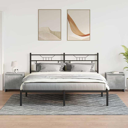 Bedside Cabinets 2 pcs Concrete Grey 45x34x44.5 cm Engineered Wood
