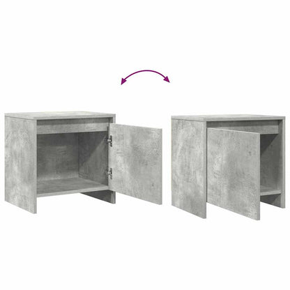 Bedside Cabinets 2 pcs Concrete Grey 45x34x44.5 cm Engineered Wood