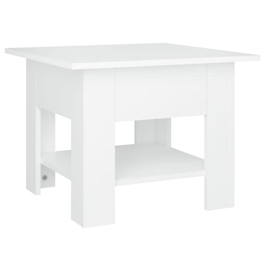810262 vidaXL Coffee Table White 55x55x42 cm Engineered Wood