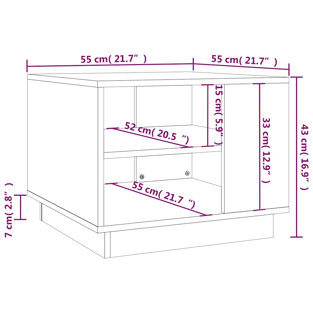 Coffee Table | Black | Engineered wood | Small | Coffee Table | Square