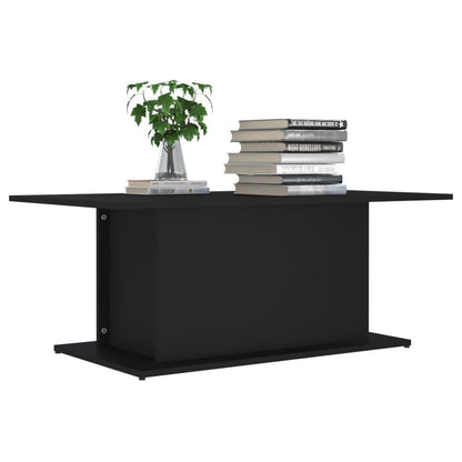 Coffee Table Black 102x55.5x40 cm Engineered Wood