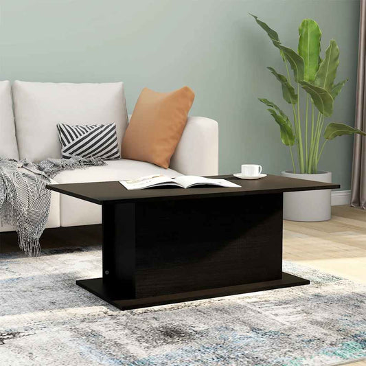 Coffee Table | Black | Engineered wood | 102x55.5x40 cm |  Durable