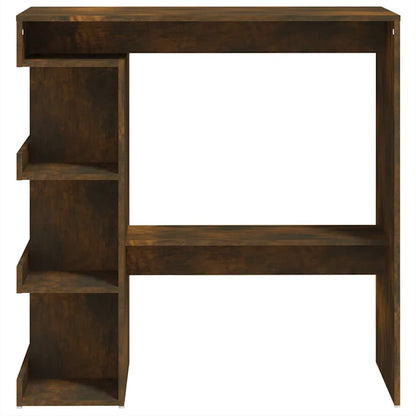 Bar Table with Storage Rack Smoked Oak 100x50x101.5cm