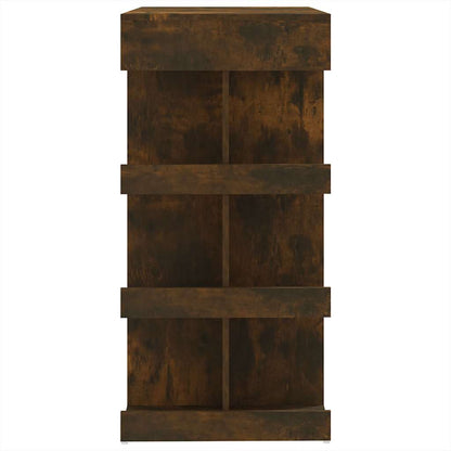 Bar Table with Storage Rack Smoked Oak 100x50x101.5cm