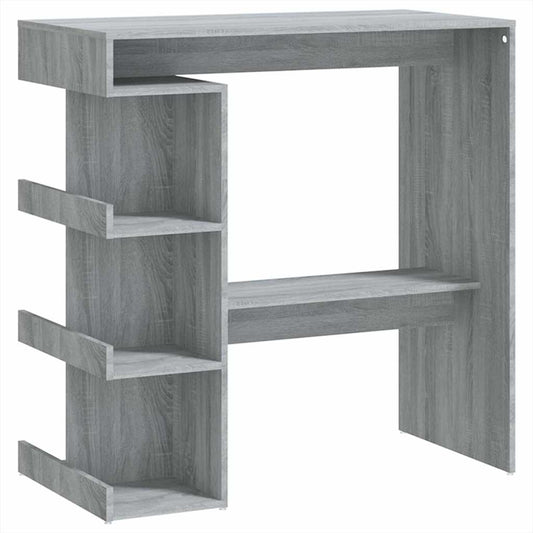 812961 vidaXL Bar Table with Storage Rack Grey Sonoma 100x50x101,5 cm