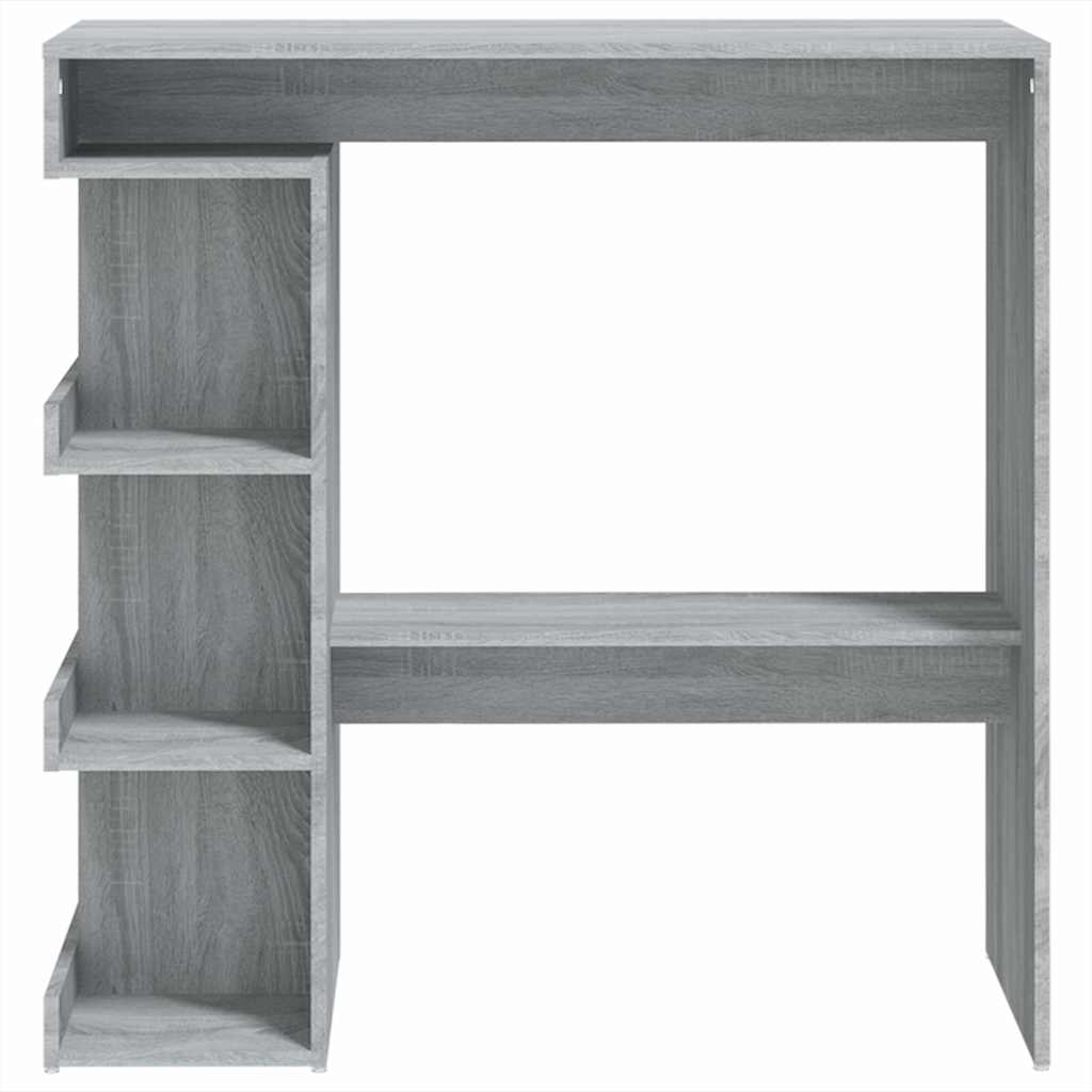 812961 vidaXL Bar Table with Storage Rack Grey Sonoma 100x50x101,5 cm