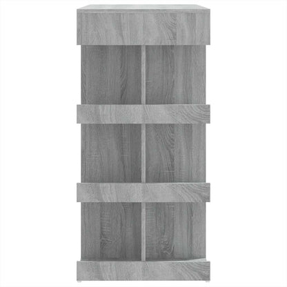 Bar Table with Storage Rack Grey Sonoma 100x50x101.5 cm