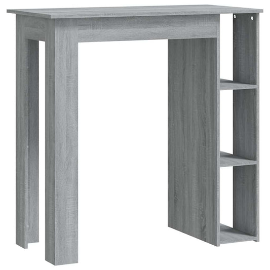 Bar Table with Shelf Grey Sonoma 102x50x103.5cm Engineered Wood