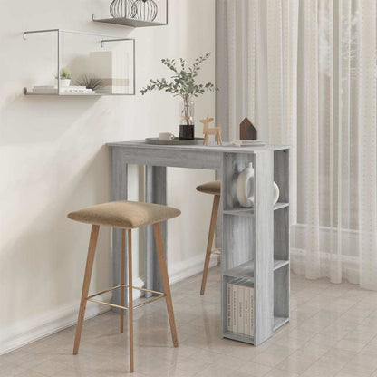 Bar Table with Shelf Grey Sonoma 102x50x103.5cm Engineered Wood