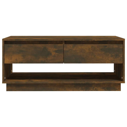 Coffee Table Smoked Oak 102,5x55x44 cm Engineered Wood