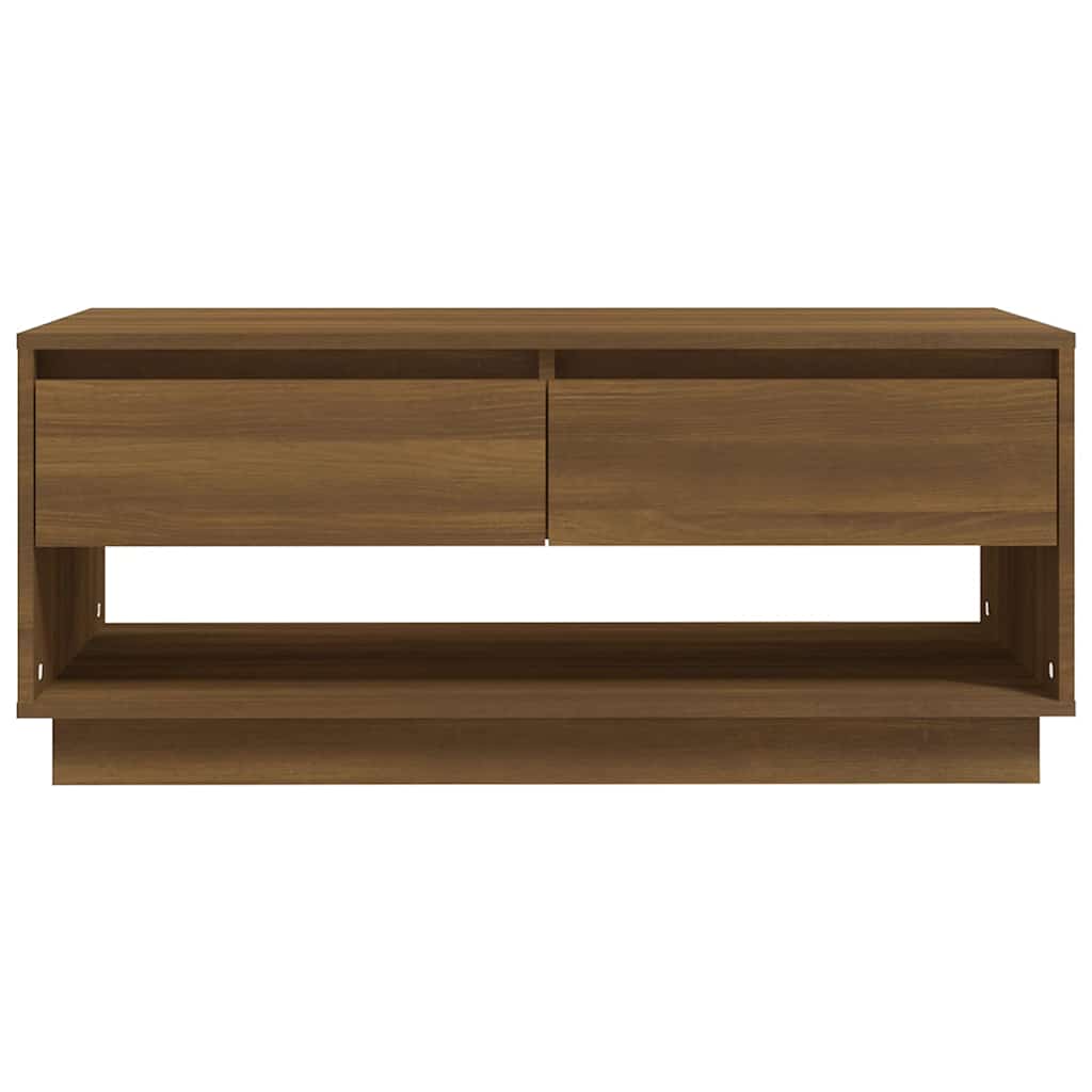 Coffee Table Brown Oak 102,5x55x44 cm Engineered Wood